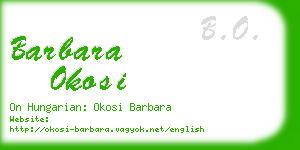 barbara okosi business card